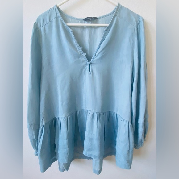 American Eagle long-sleeve peasant-style top L - Picture 2 of 3